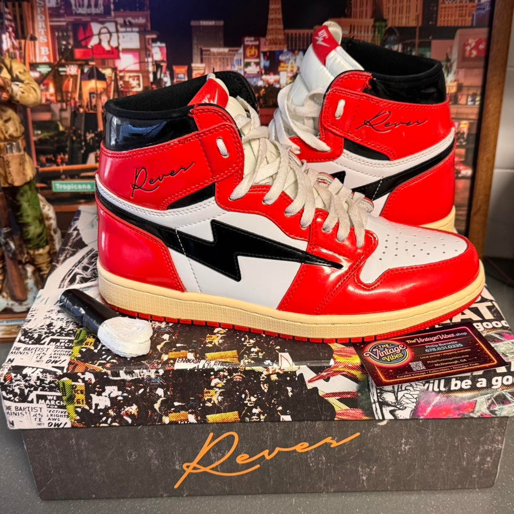 Reves Paris Air KIY Chicago 85 Hi Candy Paint Varsity Red White Black Men’s 9