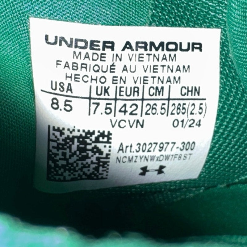 Under Armour UA Spotlight 4 MC Football Cleats Green Silver 3027977-300 Men 8.5