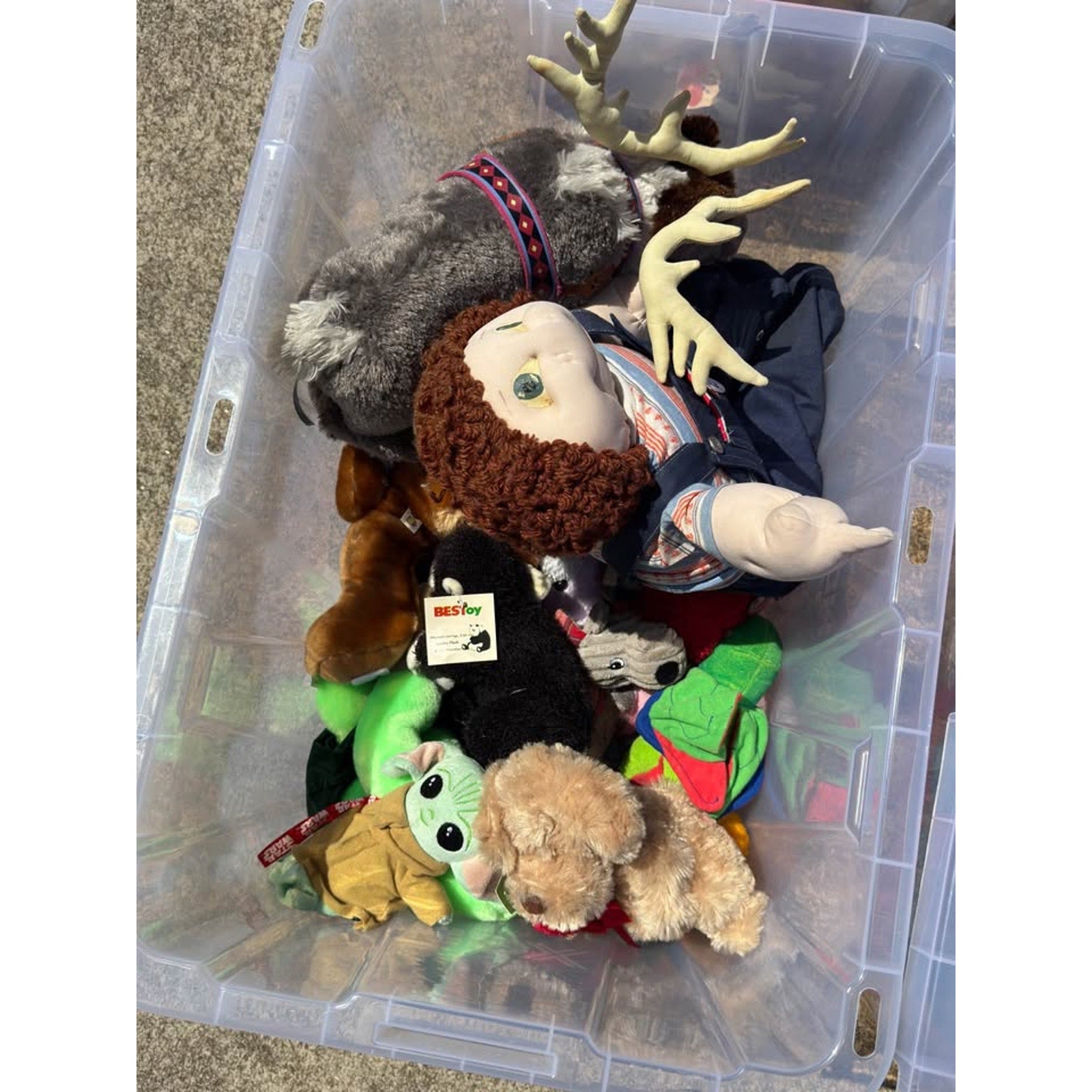 Massive Plush Lot (6 Full Totes) Vintage 80s 90s Build A Bear Cabbage Patch + Characters