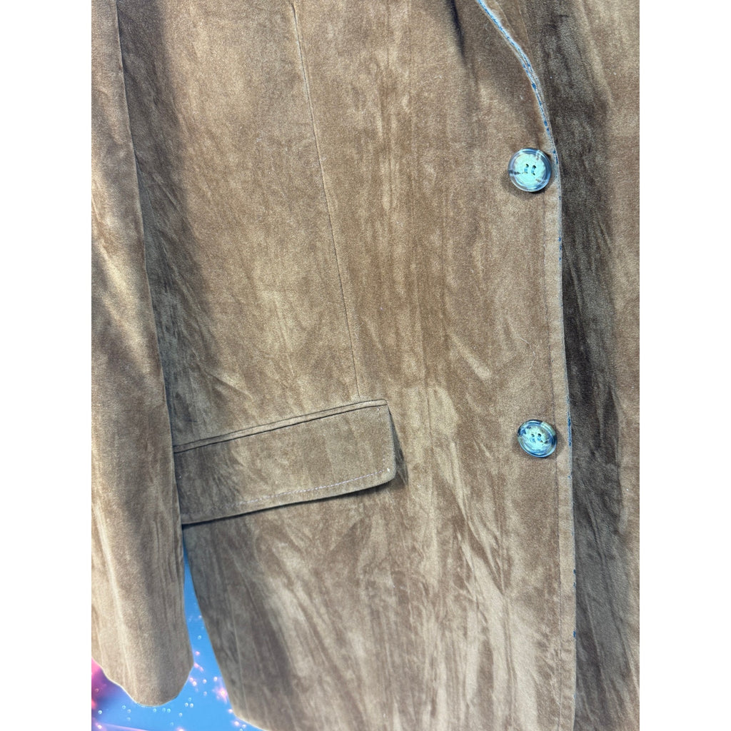 Vtg Forsyth & Fricke Men’s Brown Suede Leather Blazer Jacket Western Sport Coat