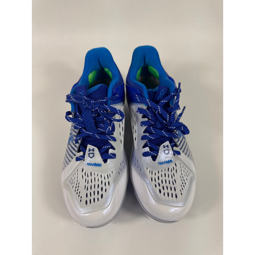 Under Armour Yard Low Metal Baseball Cleats White Blue M 7.5 / W 9  3025592-400