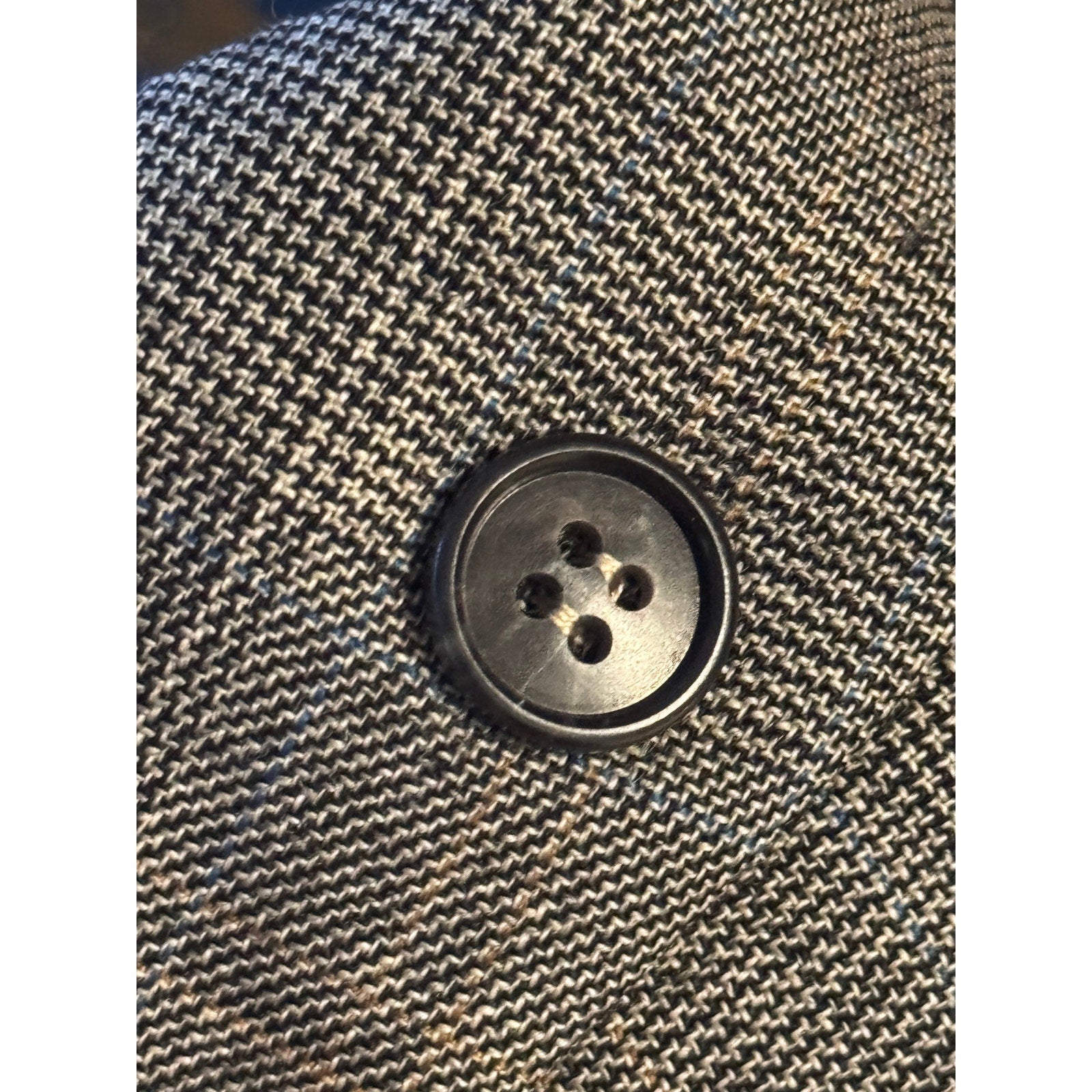 Vtg Givenchy Gentleman Chequers 100% Wool Glen Plaid Sport Coat Blazer Mens L-XL