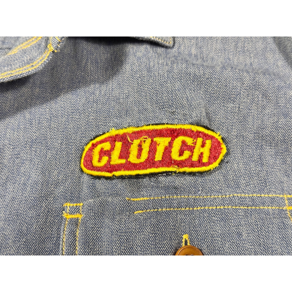 Howler Bros x Clutch Chambray Work Shirt Men’s Large Blue Rare Patch Button Up