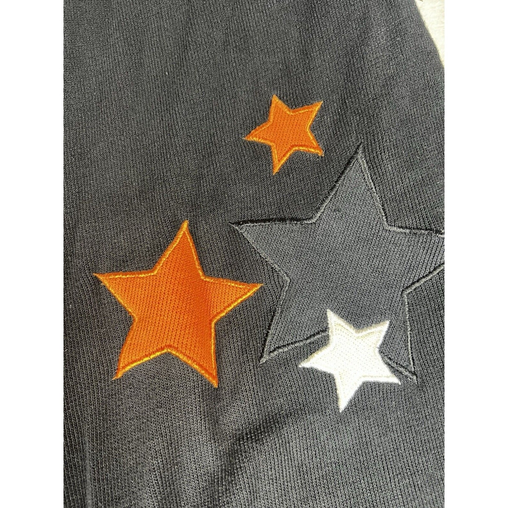 Vtg 2000s Rocawear Black Orange Star Tracksuit Baggy Hip-Hop Y2K Jacket Pants