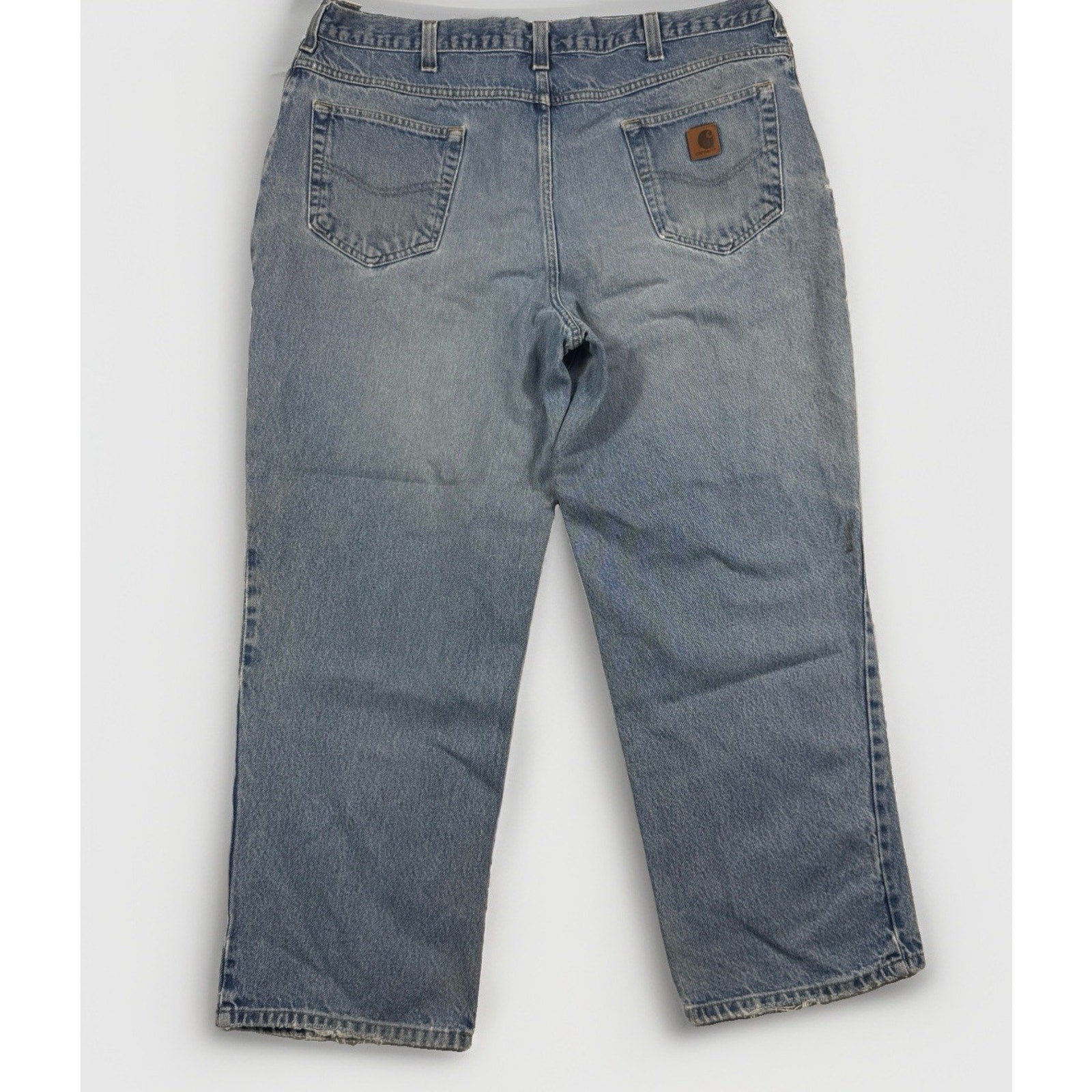 Carhartt B42 Relaxed Fit Jeans Mens 40x30 Distressed Workwear Denim Made Mexico
