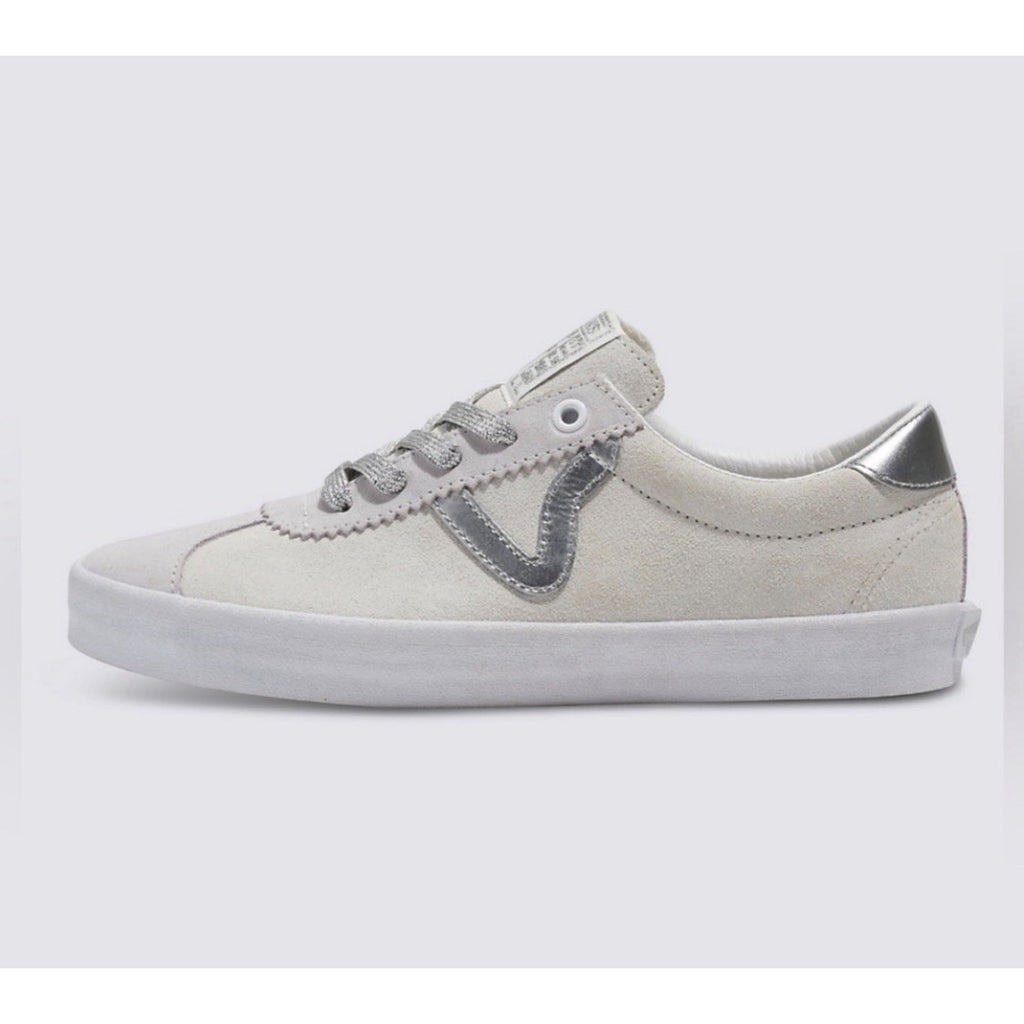 Vans Sport Low Sz 9.5 Shine Grey Blanc De Blanc Suede VN000CTDDWC 90s Punk Skate