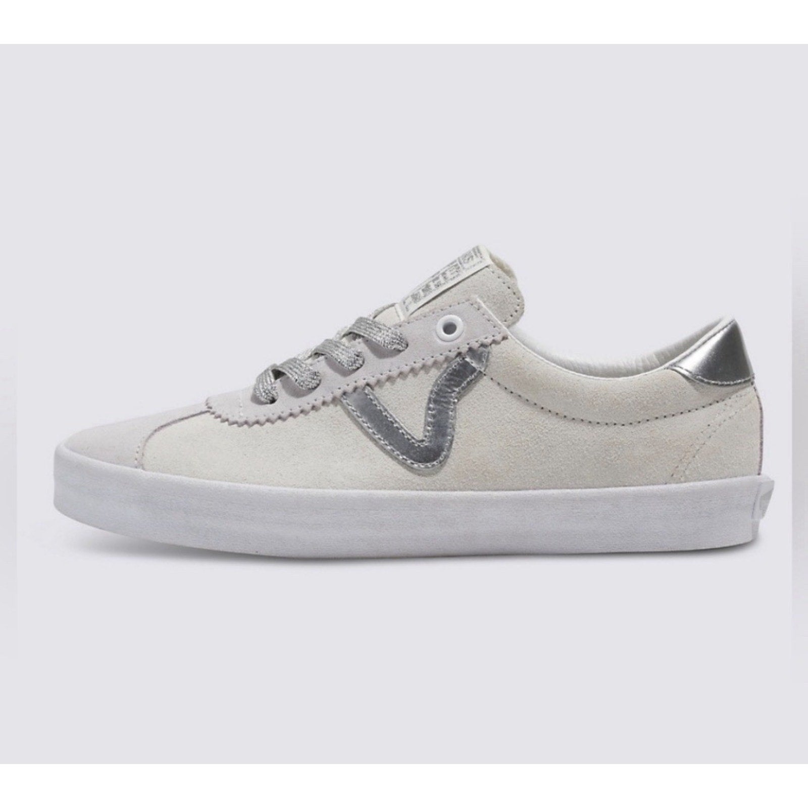 Vans Sport Low Sz 9.5 Shine Grey Blanc De Blanc Suede VN000CTDDWC 90s Punk Skate