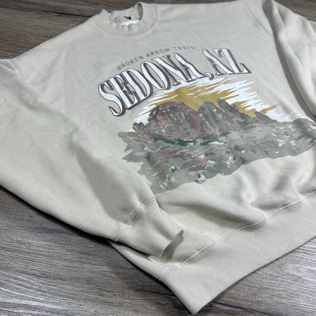 Vtg Abercrombie & Fitch Oversized Sedona AZ Crewneck Sweatshirt Mens S Fleece