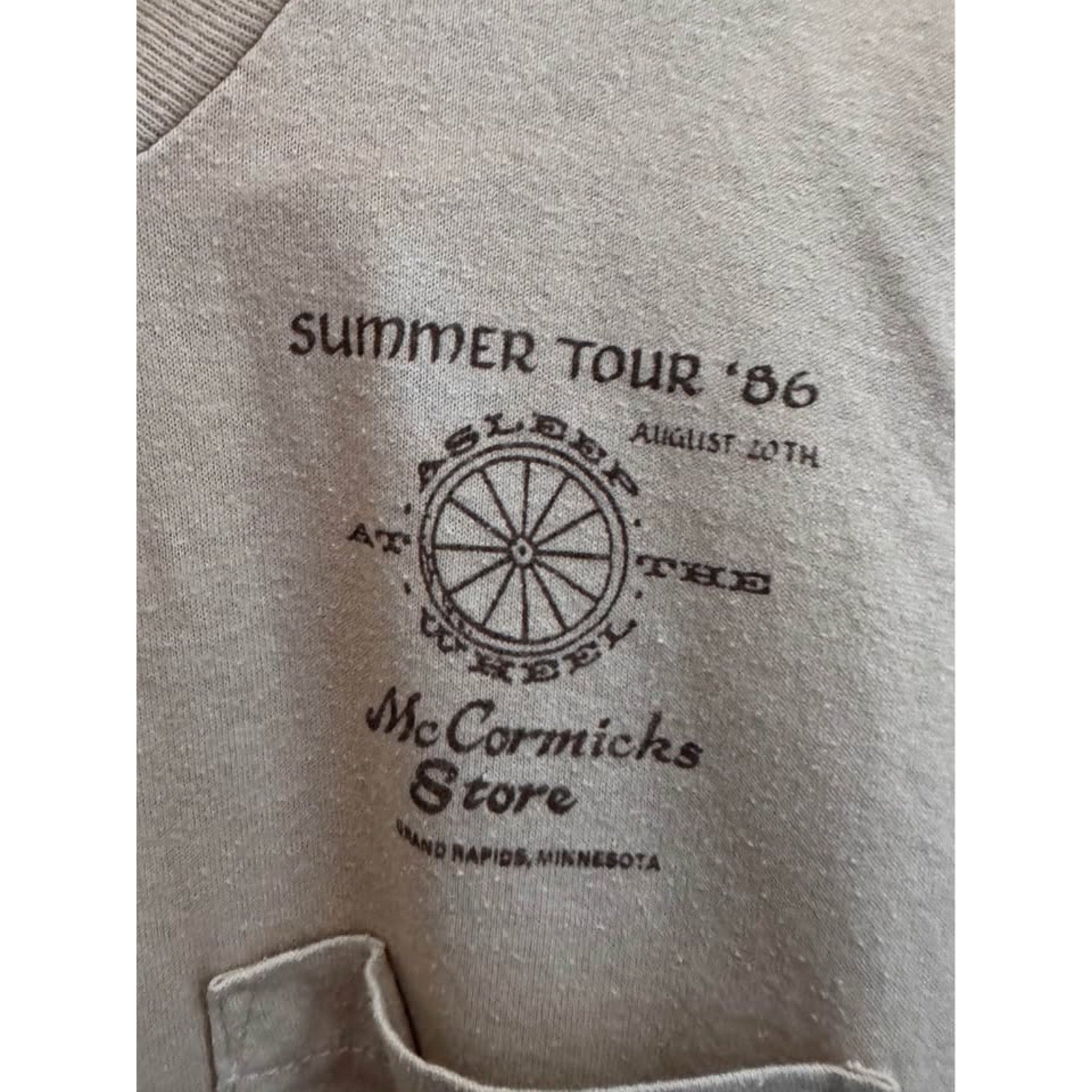 Vintage 1986 McCormicks Store Summer Tour T Shirt XL 46 Single Stitch USA
