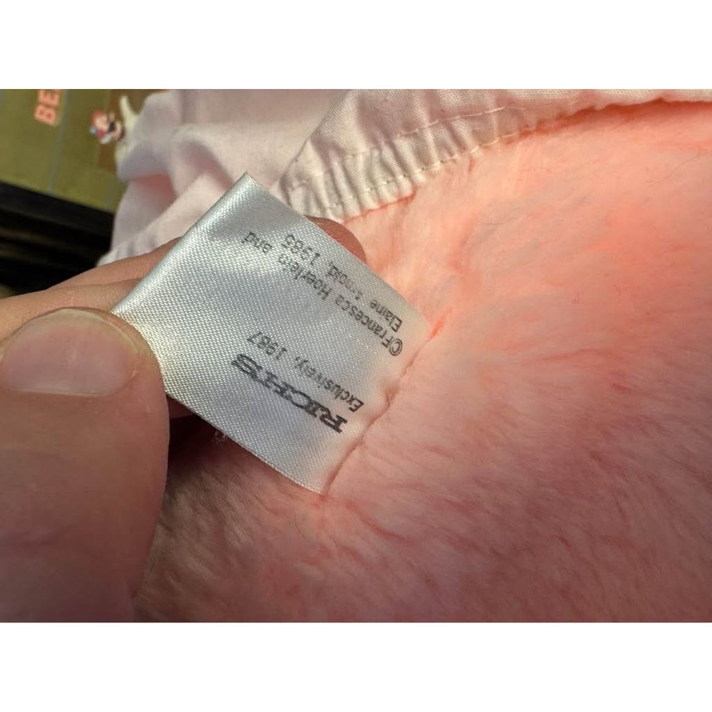 Vintage 1987 Rich’s Pink Priscilla Pig 14” Christmas Plush Bib Francesca Hoerlein