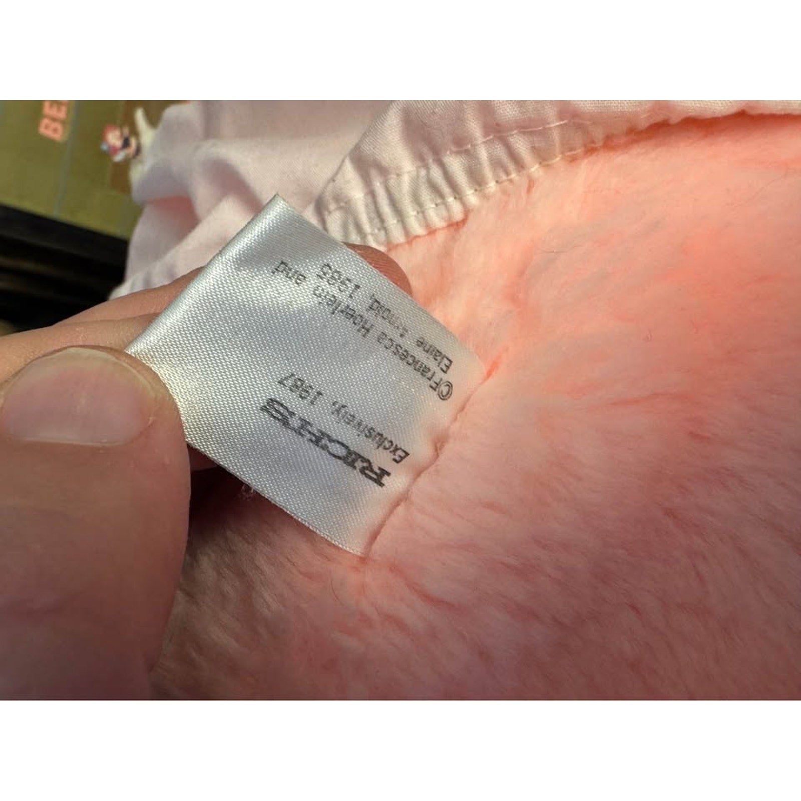 Vintage 1987 Rich’s Pink Priscilla Pig 14” Christmas Plush Bib Francesca Hoerlein