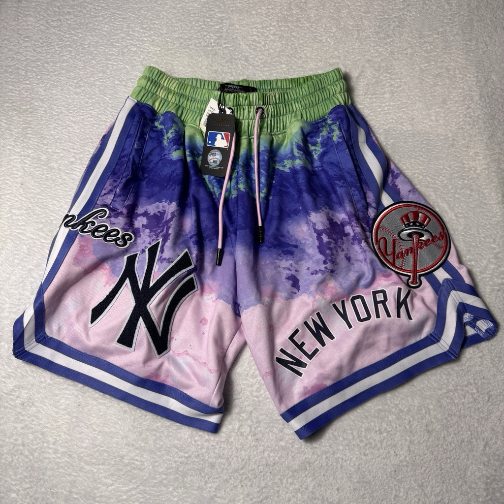 Pro Standard New York Yankees Pink Purple Dip Dye Shorts Men’s S MLB Baseball
