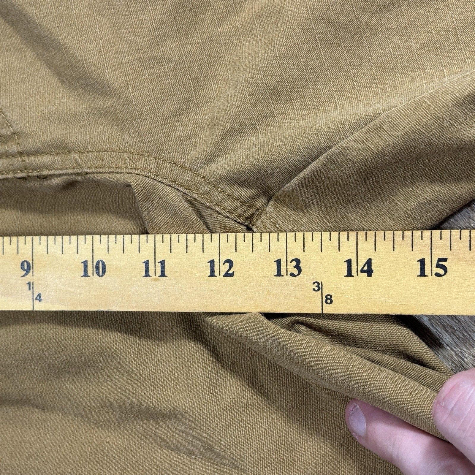 Genuine Dickies Ripstop Cargo Shorts Mens 40 Brown Relaxed Fit Work Utility
