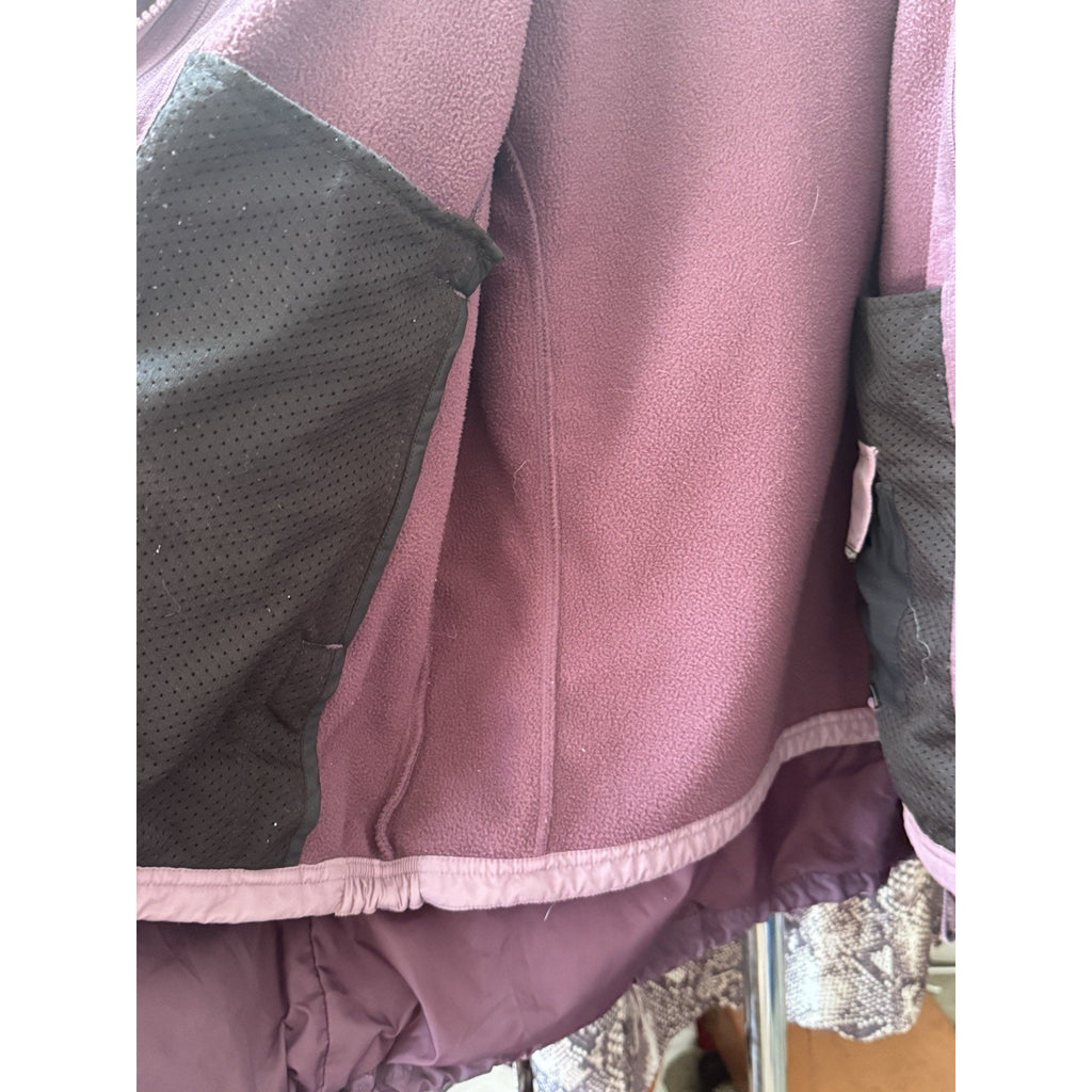 Vtg LL Bean Jacket Womens Petite Medium Purple Warm Up Fleece Lined Ski Snow M