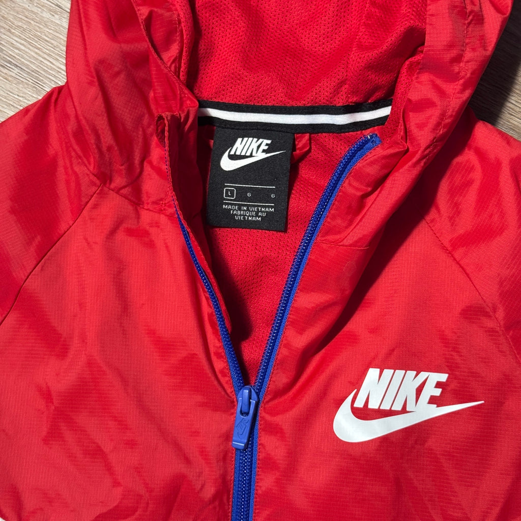 Nike Windrunner Hooded Jacket Youth Large CJ6722-657 Red Blue White