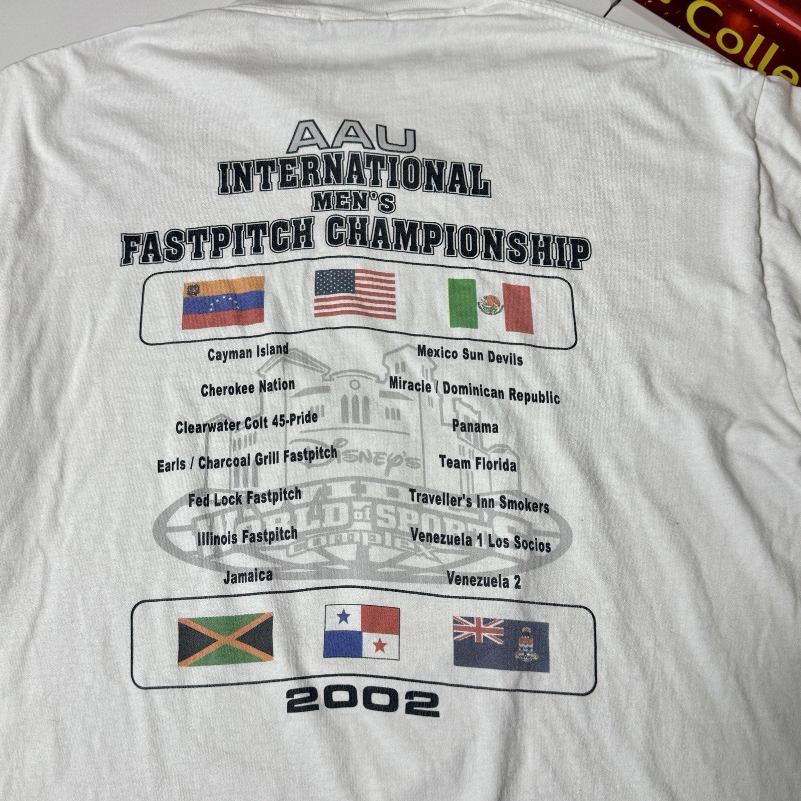 Vintage 2002 Disney Sports AAU Fastpitch Championship T Shirt Adult XL USA Tee