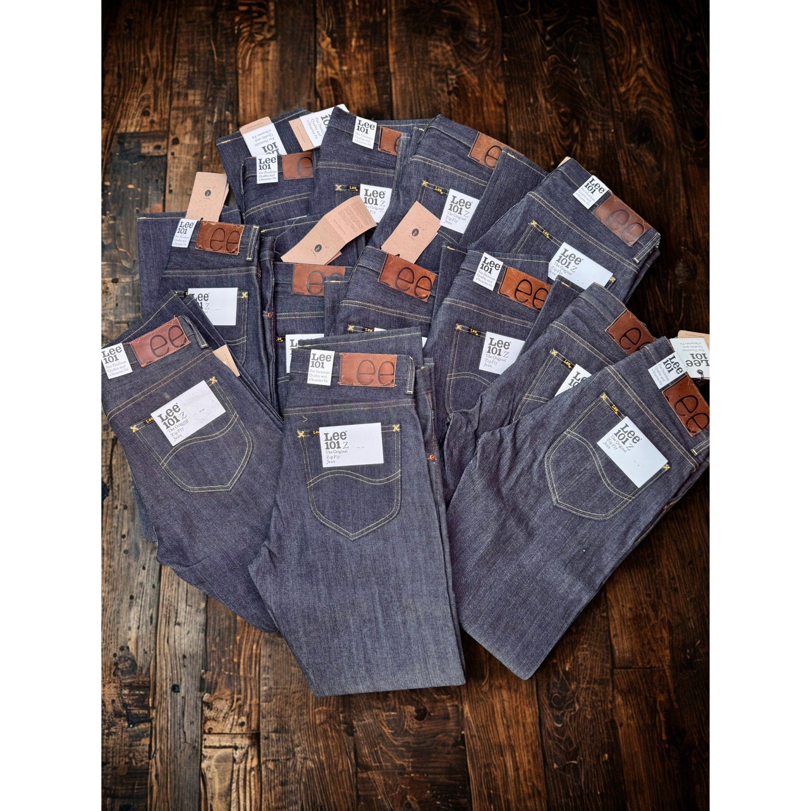 Lee 101Z Japanese Selvedge Denim Jeans Dry Indigo Made Italy 28x32 NWT