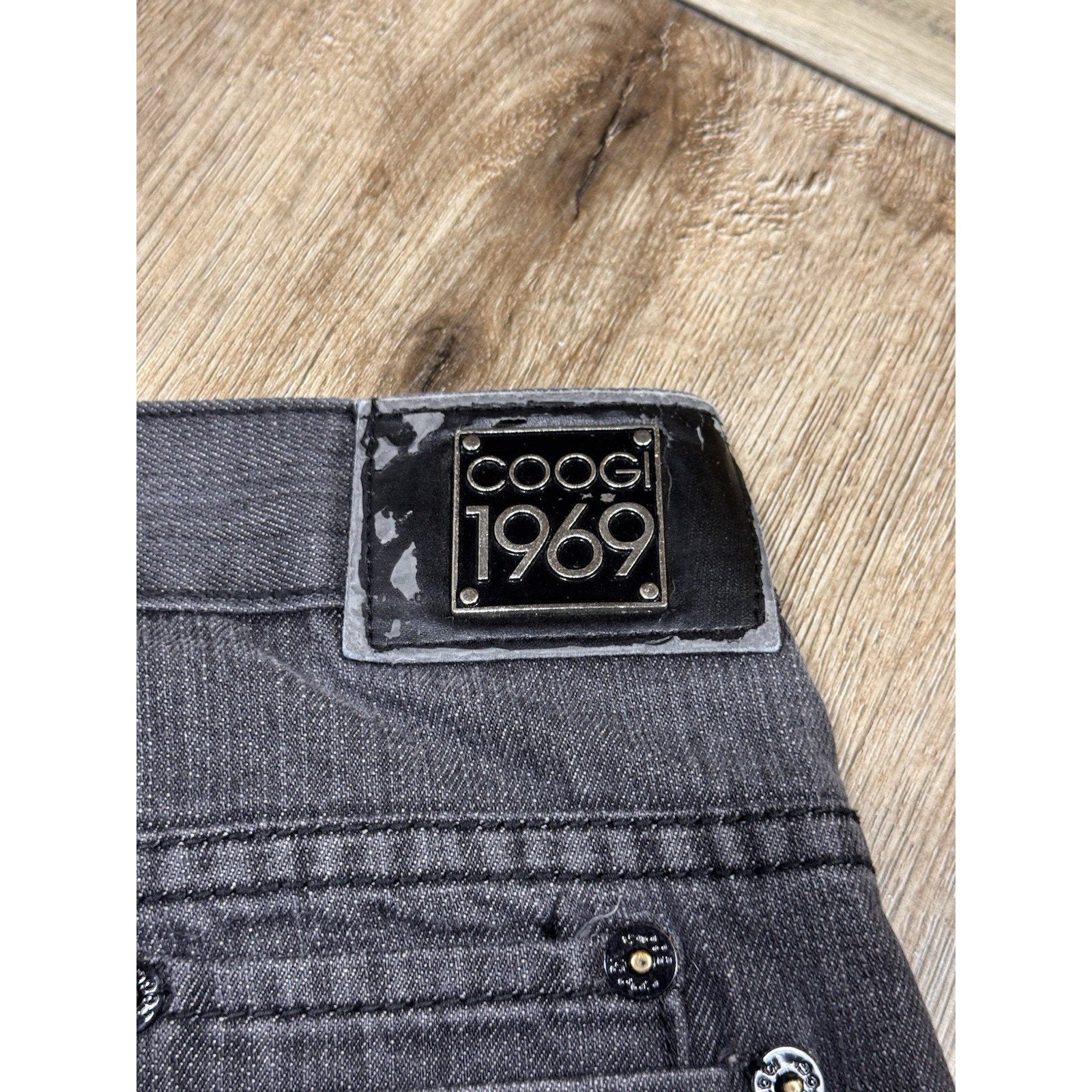 Y2K COOGI Australia Men’s Sz 42 x 35 Denim Jeans w/ Embroidered Logos Big Baggy