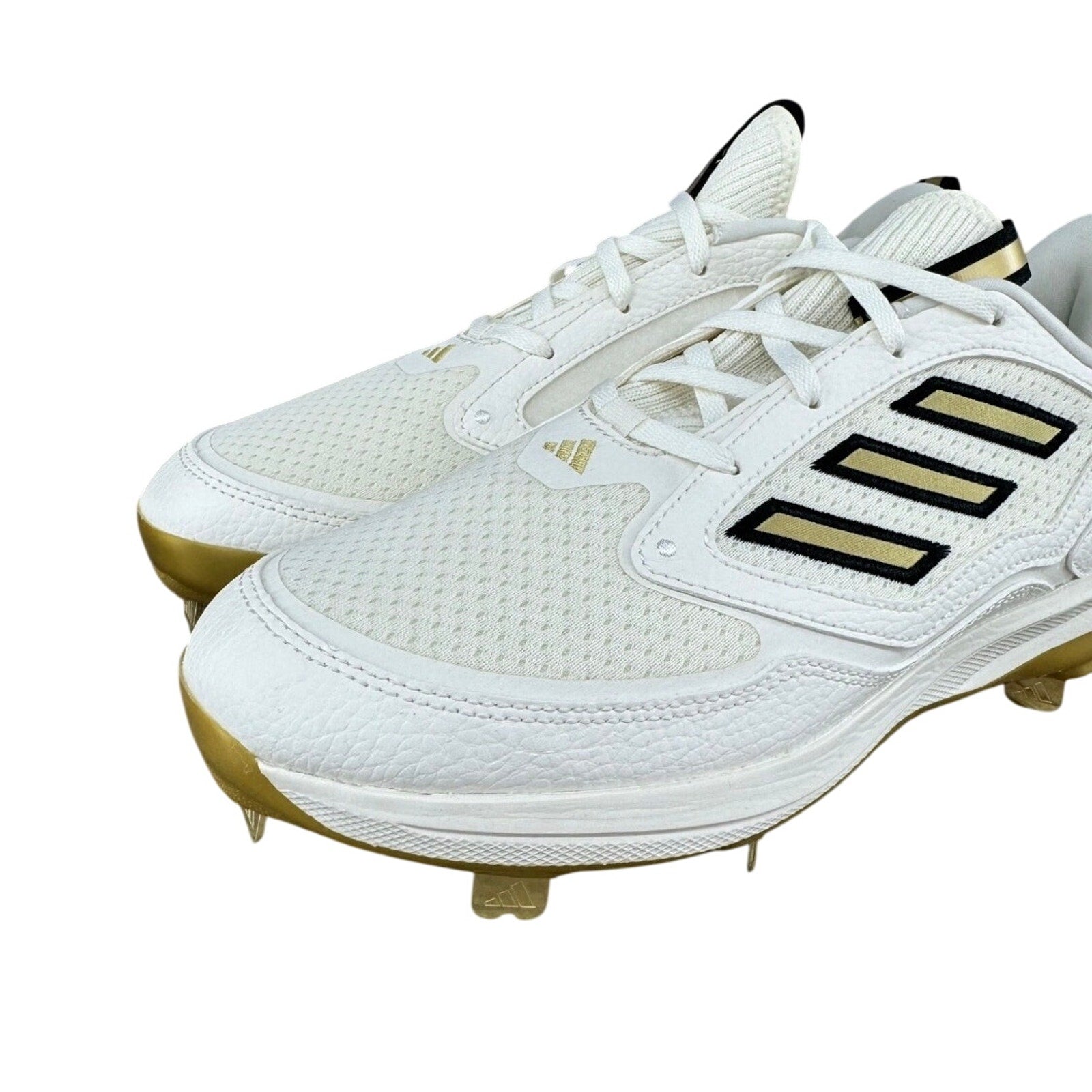 Adidas Women's PureHustle 3 Elite Metal Softball Cleats Sz 13 White Gold ID7638