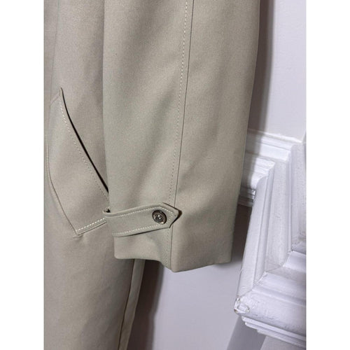 1960s Botany Weathertopper Tan Overcoat Sz L Brown Lining Wool Blend Trench Coat