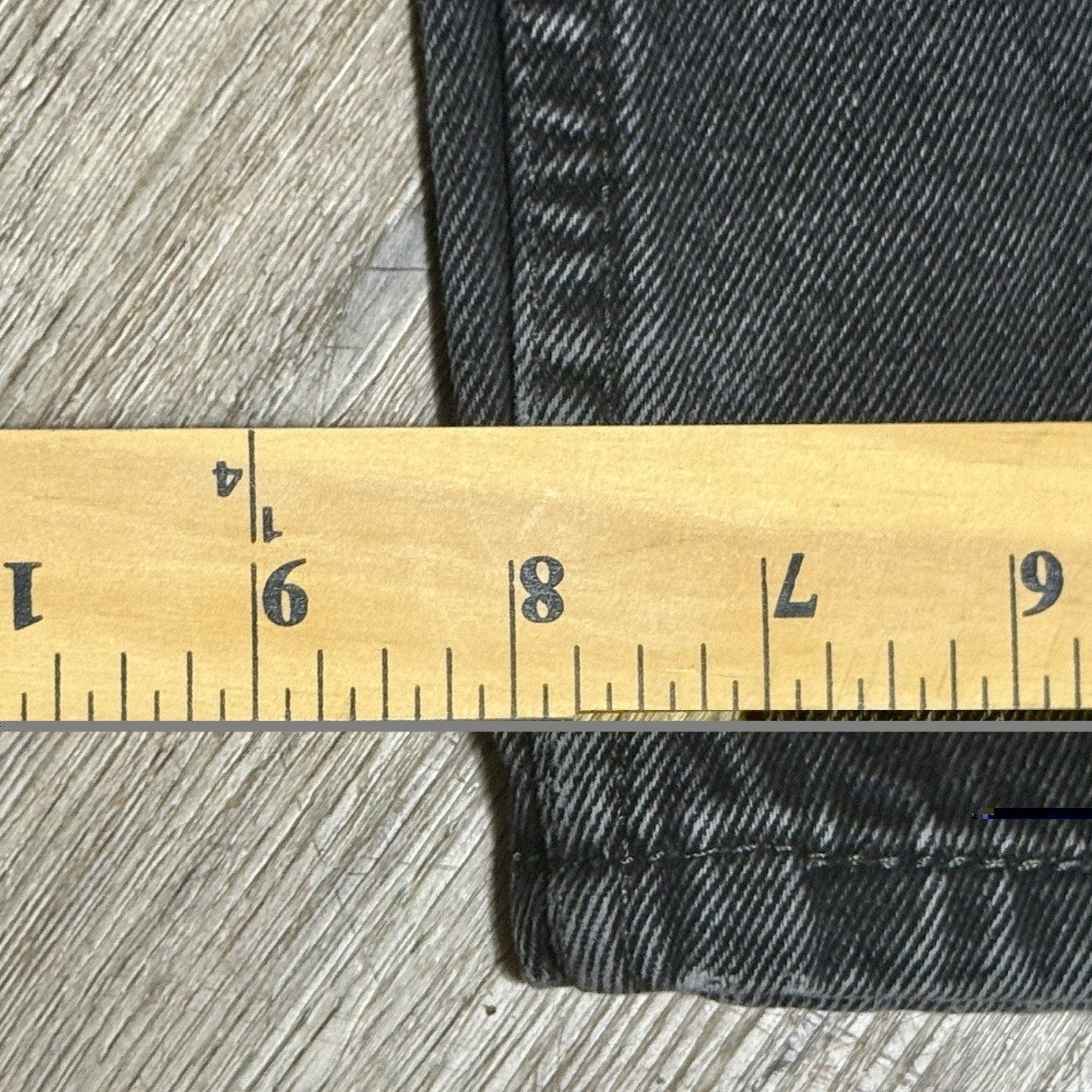 Levi's 505 Regular Fit Jeans Mens 32x29 Gray Black Straight Leg Denim VTG Y2K