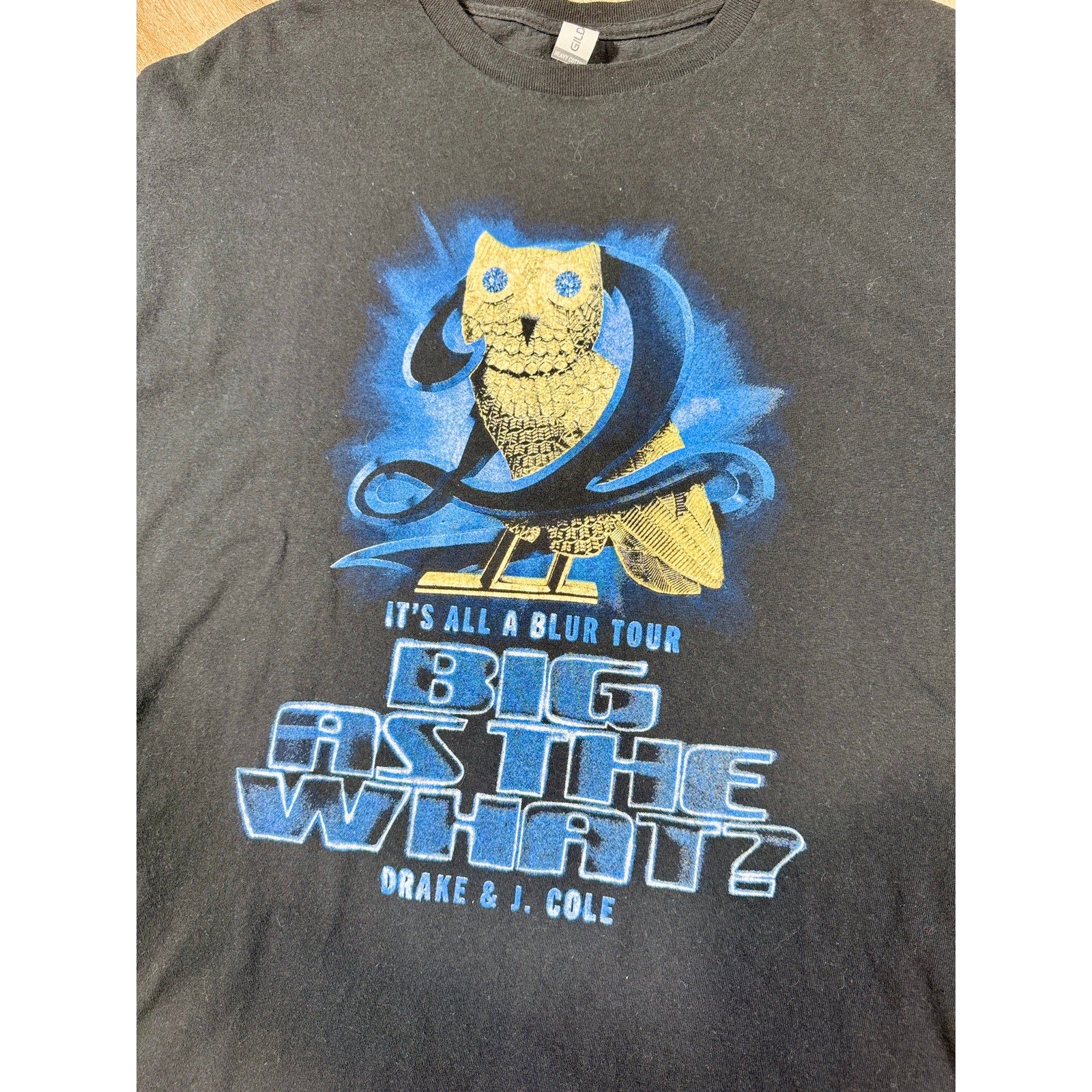 Drake J Cole It’s All A Blur Tour Big As The What 2024 Rap Tee Men’s XL Hip-Hop