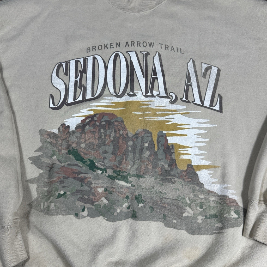 Vtg Abercrombie & Fitch Oversized Sedona AZ Crewneck Sweatshirt Mens S Fleece