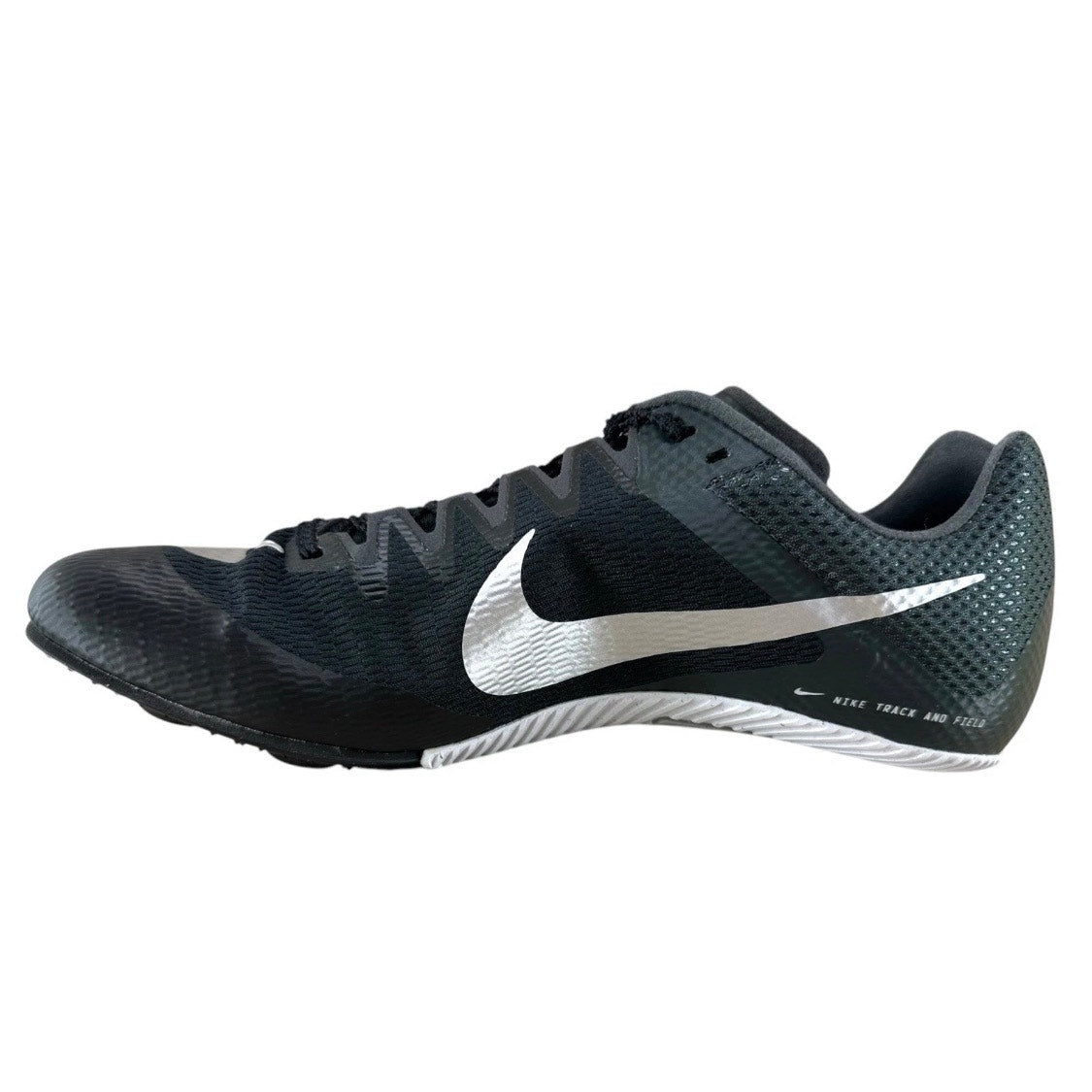 Nike Zoom Rival Men Sprint Track And Field Black Metallic Silver 8.5 DC8753-001
