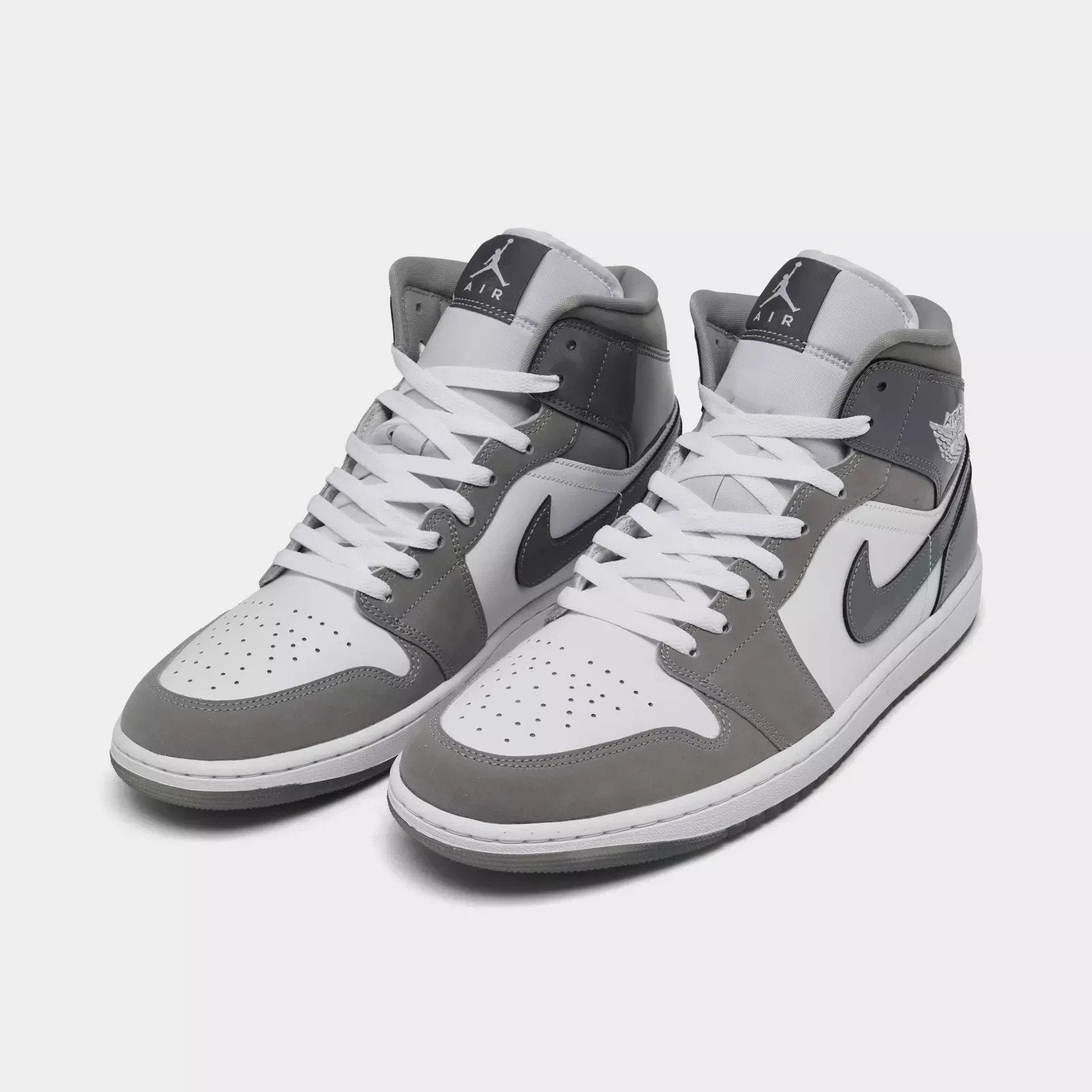 New sz 10 Nike Air Jordan 1 Mid SE Shoes White Cool Gray HF3216-100 Men's No Box