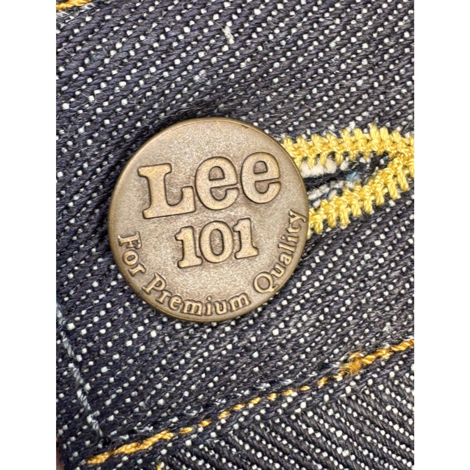 Lee 101Z Japanese Selvedge Denim Jeans Dry Indigo Made Italy 28x32 NWT