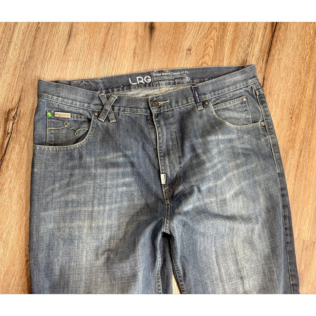 LRG Lifted Research Group Grass Roots 47 Fit Jeans Men’s 40x32 Y2K Baggy Denim