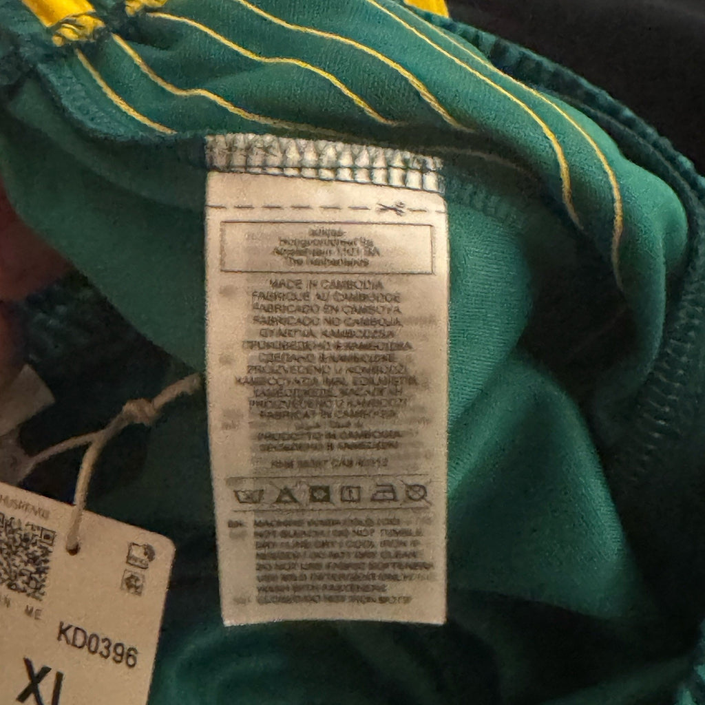 adidas Originals Firebird Loose Monogram Track Pants Men XL Green Yellow KD0396
