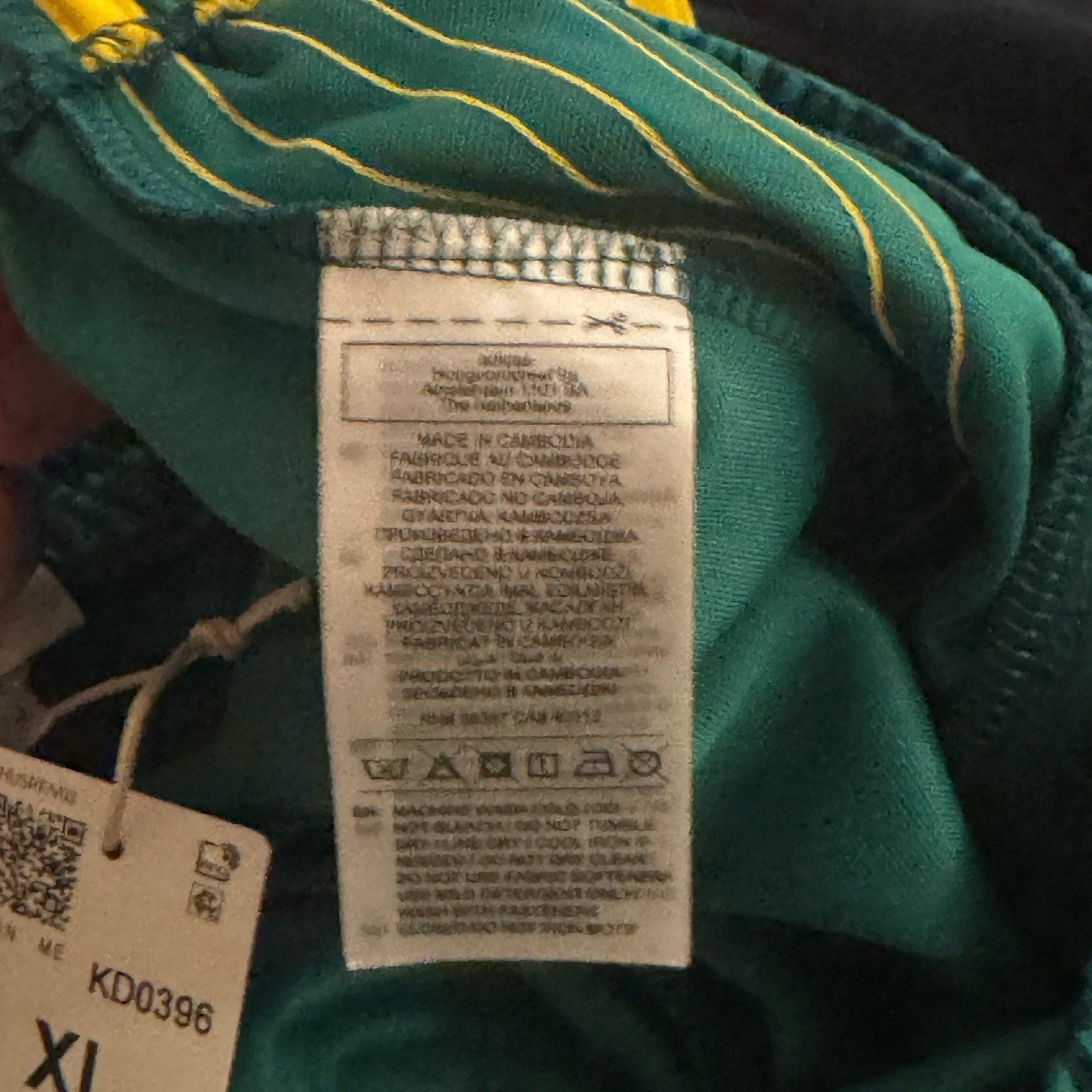 adidas Originals Firebird Loose Monogram Track Pants Men XL Green Yellow KD0396