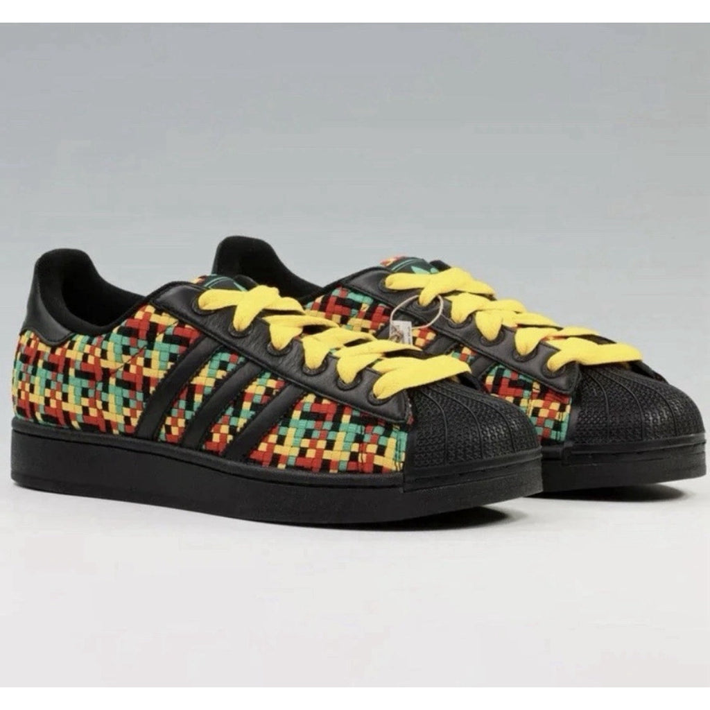 Rare Adidas Superstar II x Bob Marley Jamaica IH9785 Men's Sizes 12 Yellow Red