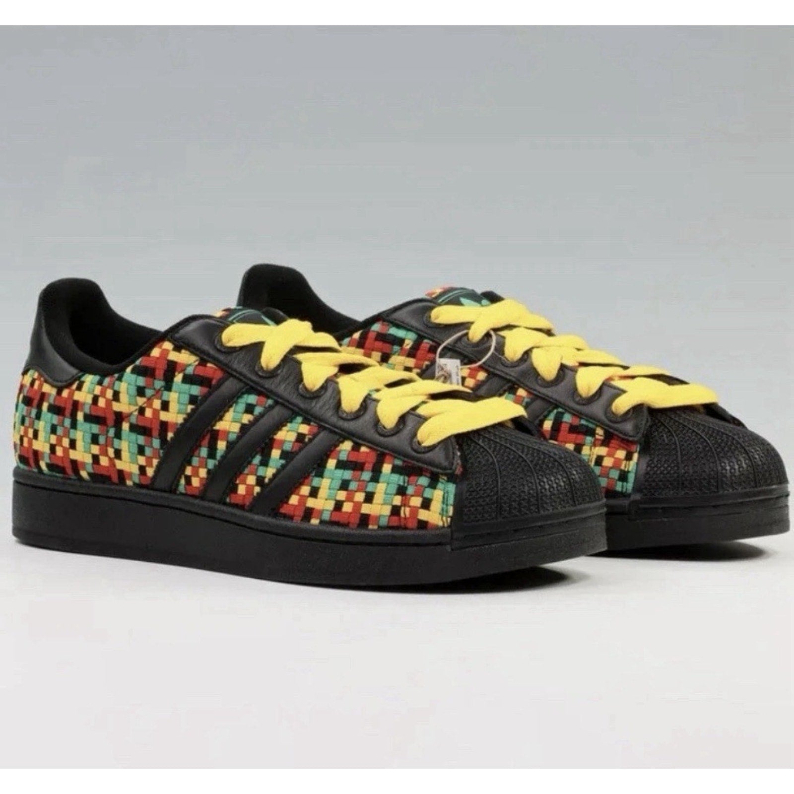 Rare Adidas Superstar II x Bob Marley Jamaica IH9785 Men's Sizes 12 Yellow Red