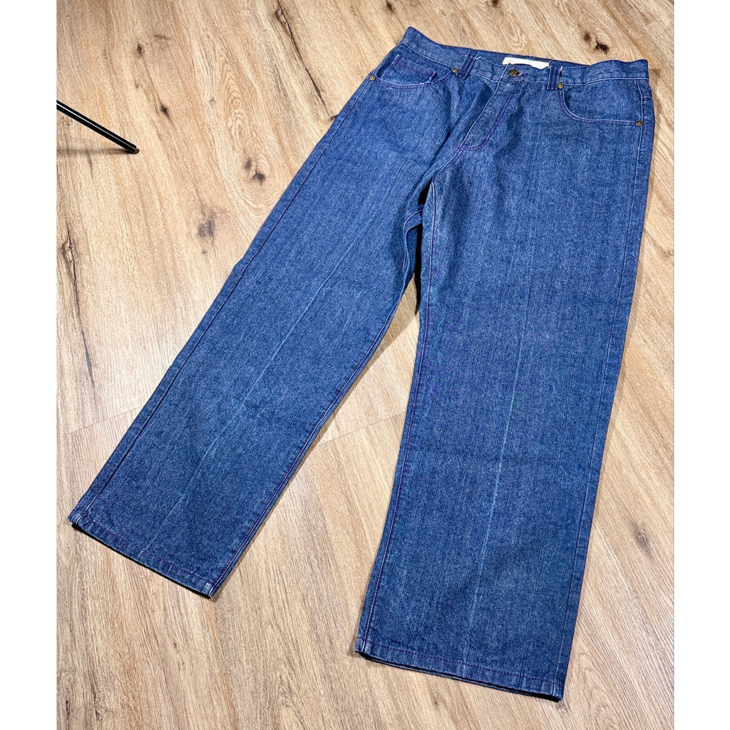 Brooklyn Basement Wide Leg Baggy Jeans Men’s 40x32 Dark Wash Y2K Skater Hip Hop