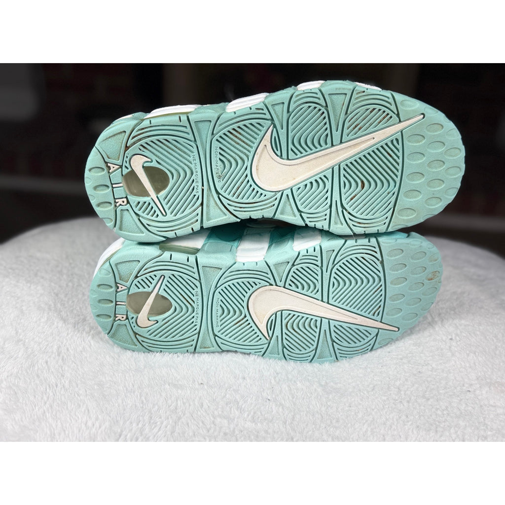 Nike Air More Uptempo GS Island Green White 415082-300 Youth 5Y / Women’s 6.5