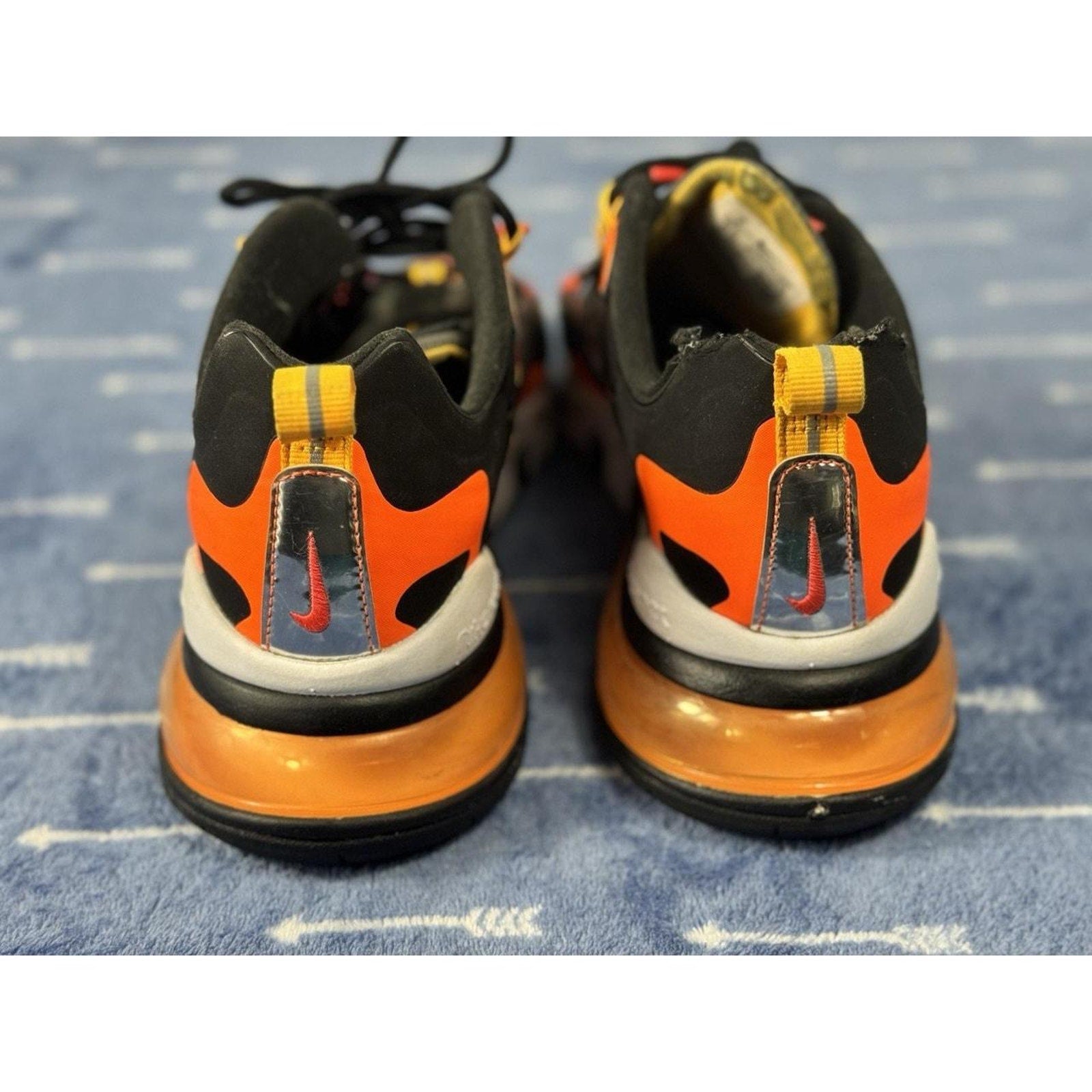 Nike Air Max 270 React Galaxy CW8567-001 Black Orange Men’s 8 / Wmns 9.5