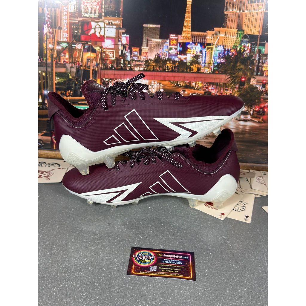Adidas Adizero Electric.1 Football Cleats Burgundy White IF4196 Men’s 11.5 New