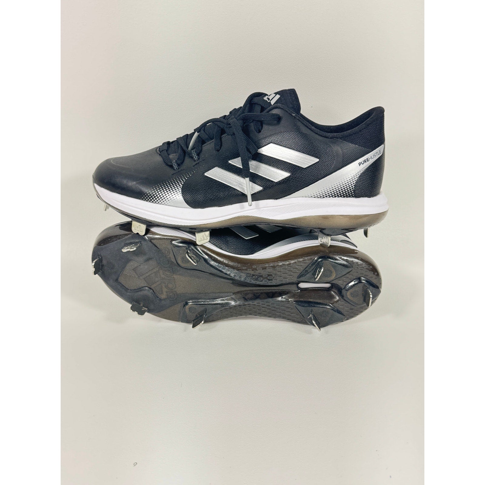 Adidas PureHustle 2 Softball Cleats Black Silver Women’s 10 H00984 NWT