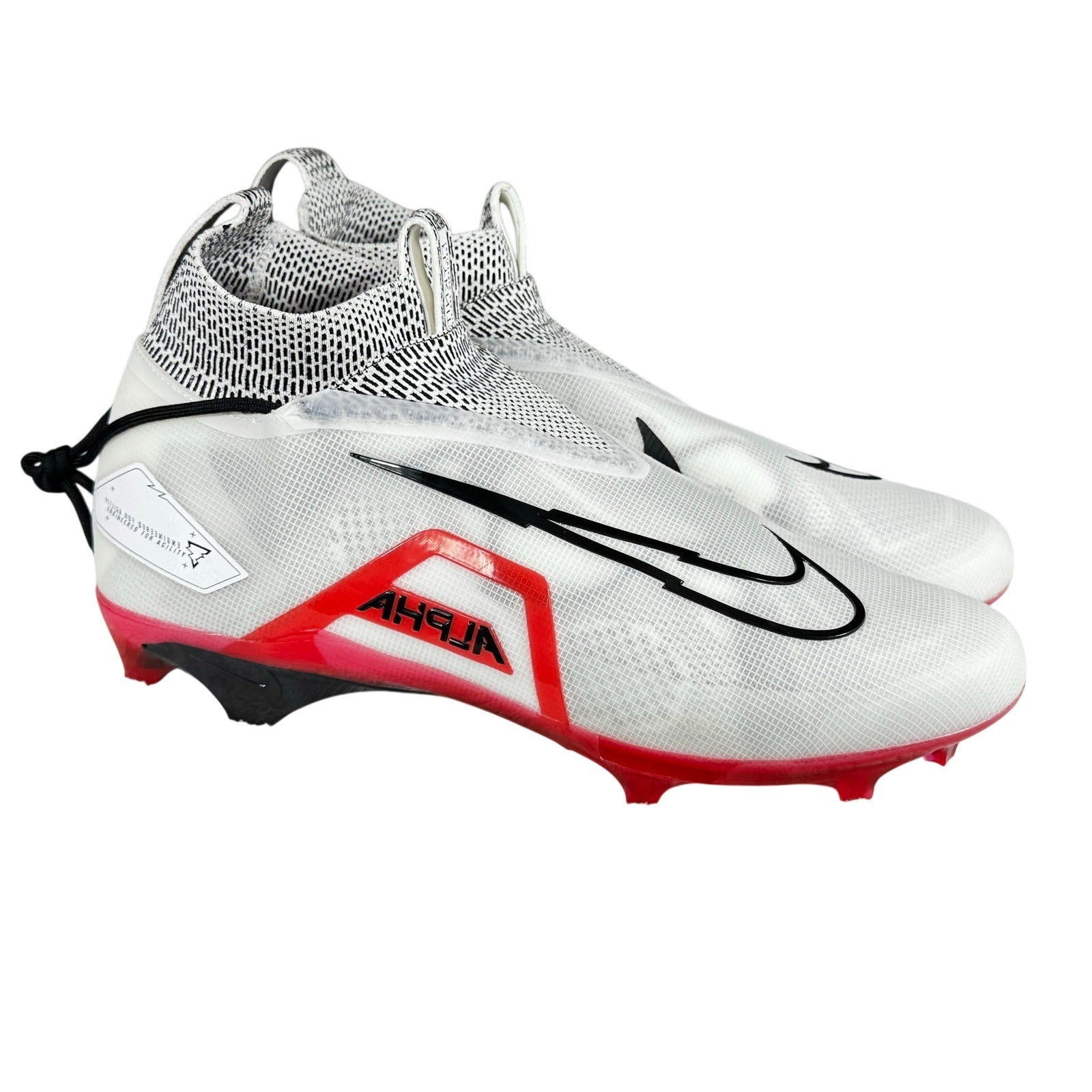Nike Alpha Menace Elite 3 Football Cleats Mens 16 White Red New