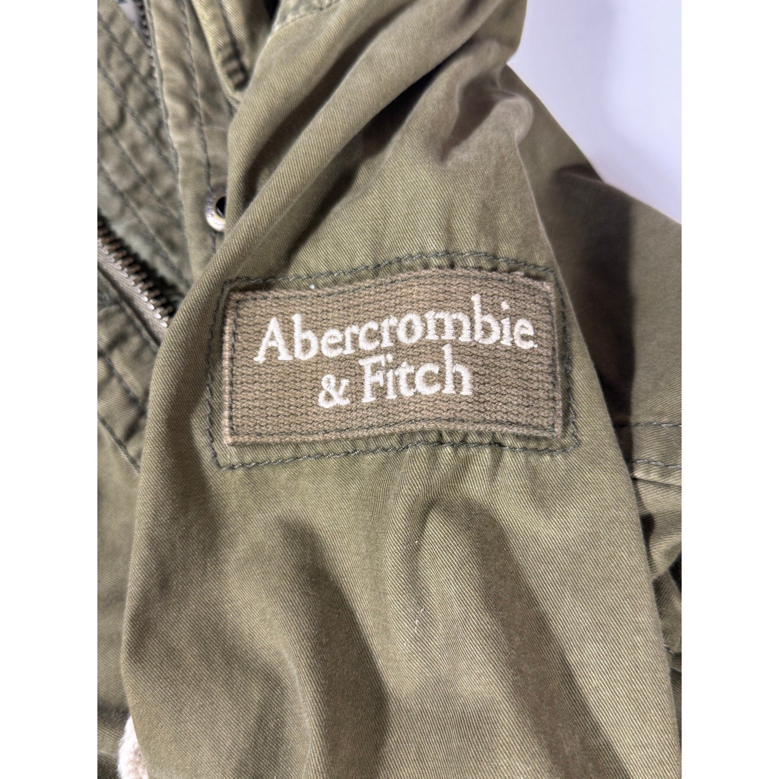Abercrombie & Fitch Vintage Military Fishtail Parka Jacket Olive Green NWT Small