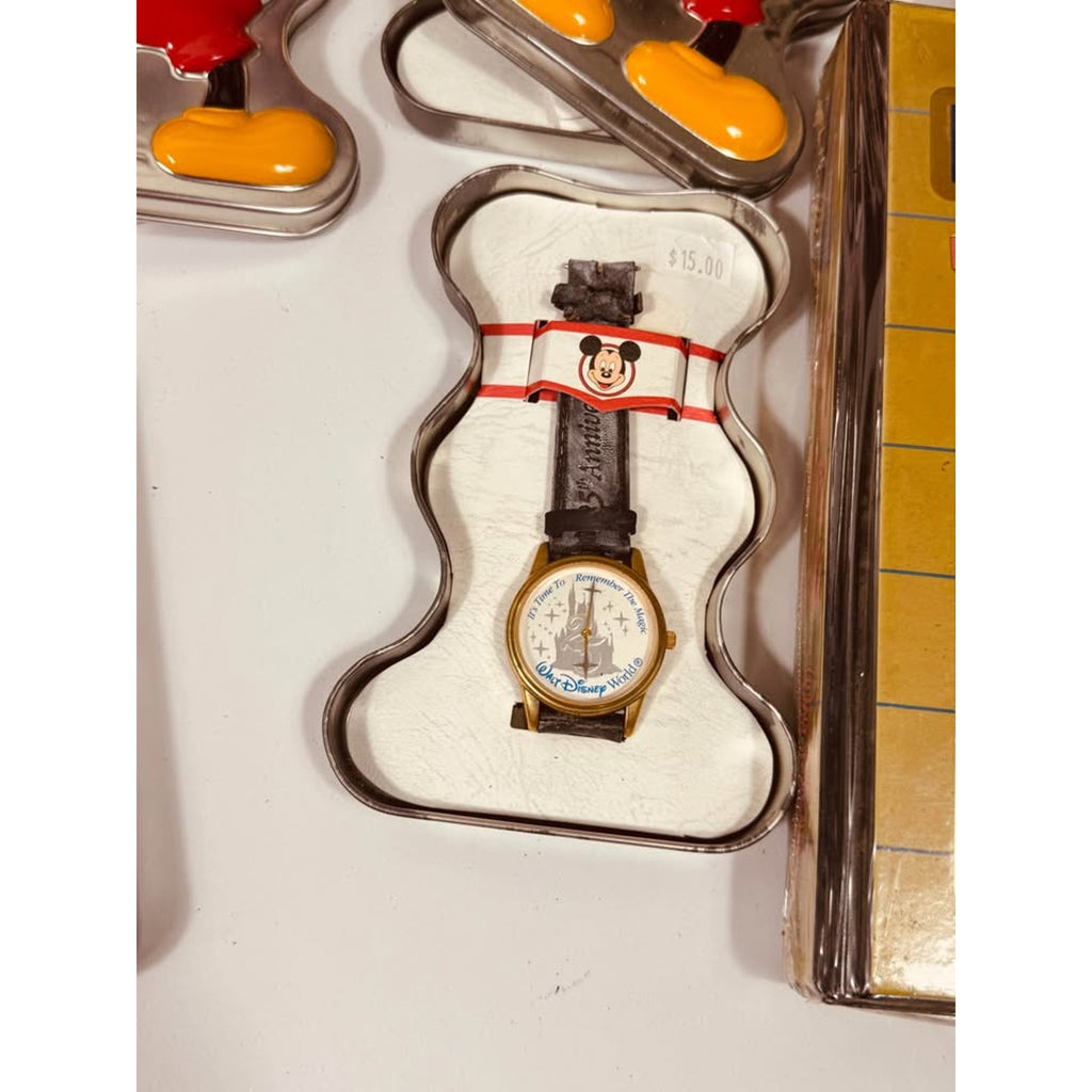 Vintage Disney Collectibles Mega Lot Mickey Mouse Watches Snow White VHS Vinyl Disneyana