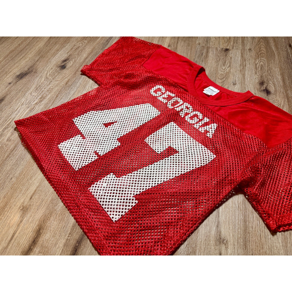 Vintage Georgia Bulldogs #47 Riddell Football Practice Jersey Adult S/M Red UGA