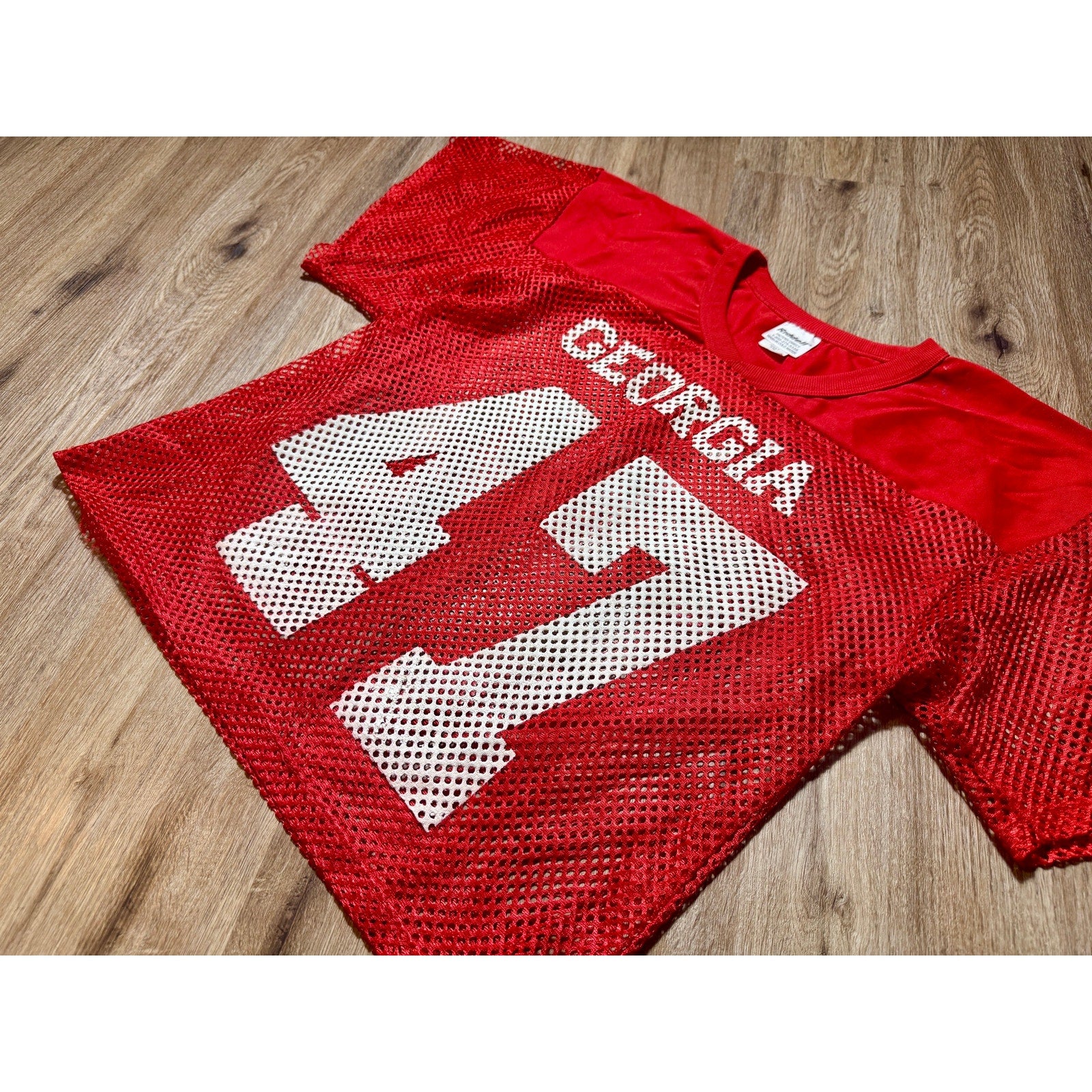Vintage Georgia Bulldogs #47 Riddell Football Practice Jersey Adult S/M Red UGA