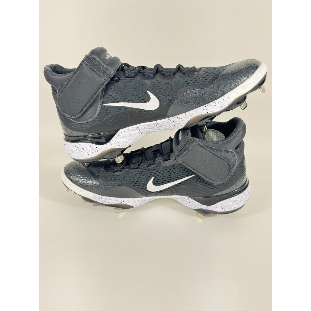 Nike Alpha Huarache Elite 4 Mid Baseball Cleats Black White DJ6520-003 Men’s 14