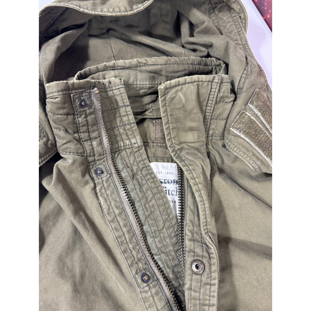 Abercrombie & Fitch Vintage Military Fishtail Parka Jacket Olive Green NWT Small