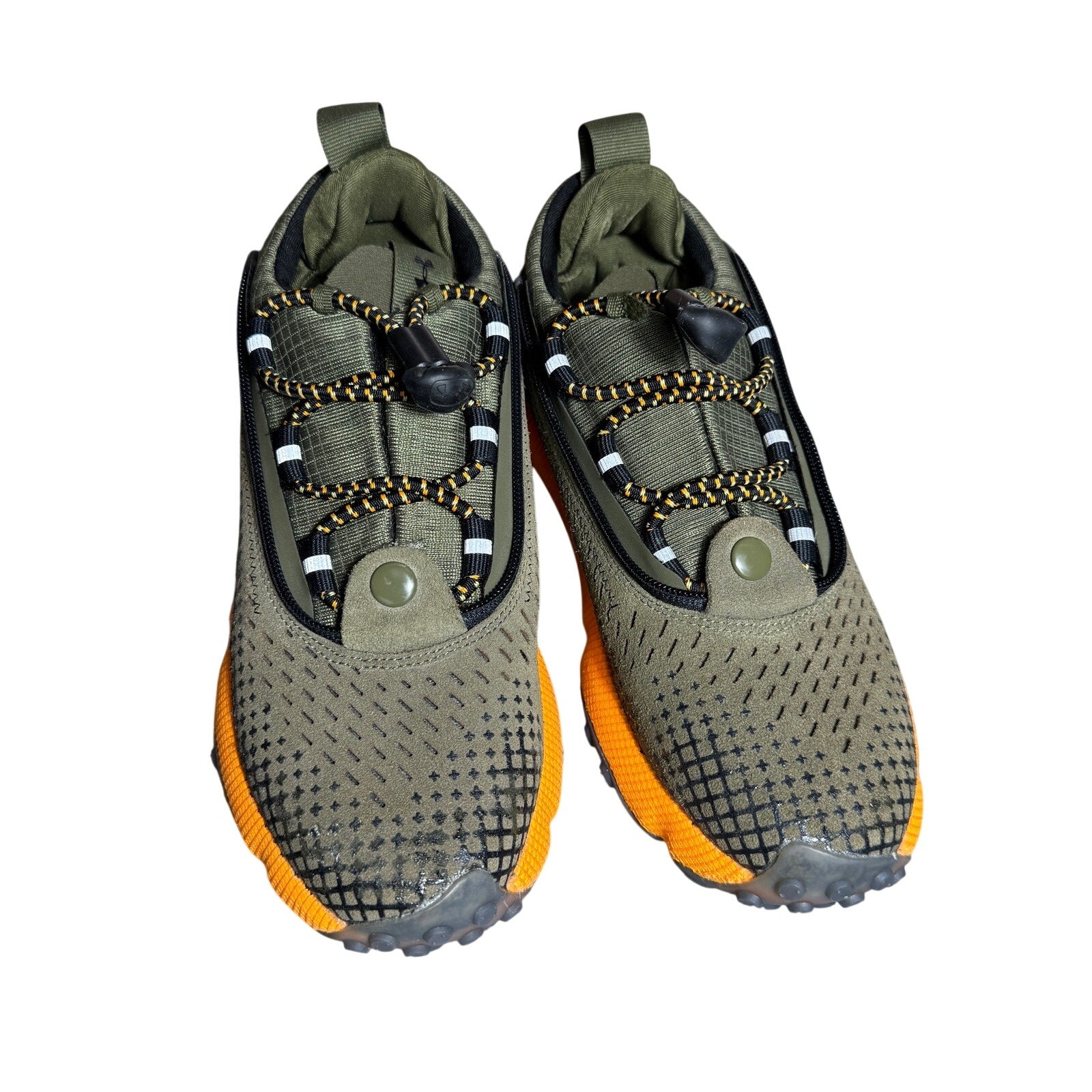 Under Armour HOVR Summit Fat Tire Delta Trail Shoes Marine Green Orange M4.5 W6