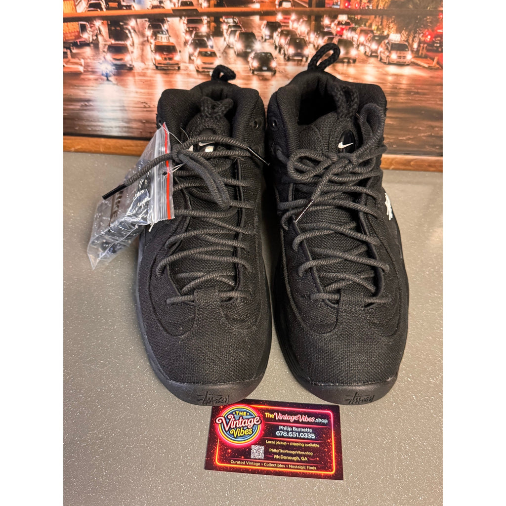 Nike X Stussy Air Penny 2 Black DQ5674001 Mens 7.5 Womens 9 Brand New Sealed