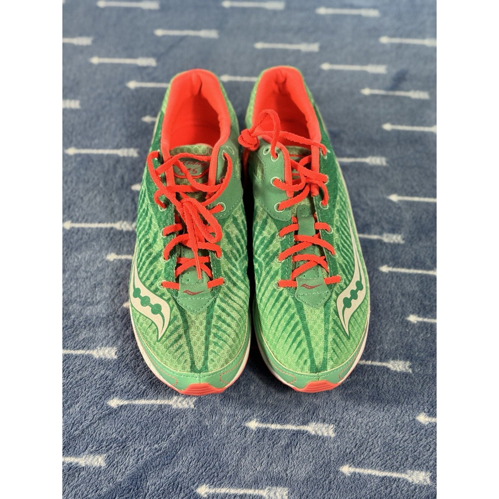 Saucony Endorphin Kilkenny XC5 Spike Women 10 Men 8.5 Green Red Aqua Vizi Coral